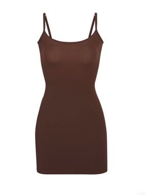 NWT SKIMS Cocoa Fits Everybody Slip Dress